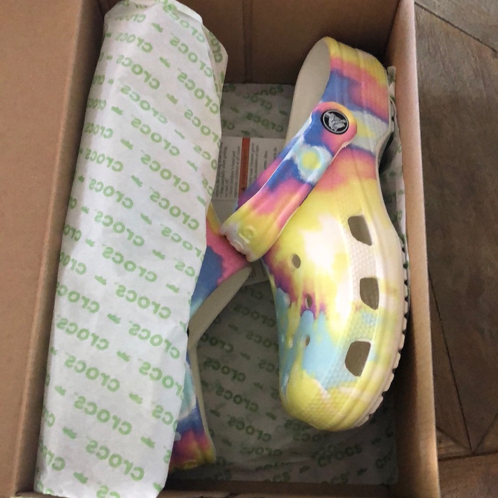 Crocs pastel tie dye